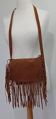 £9.95 • Buy Brown Tan Tassel Fringe Boho Hippy Festival Bag Handbag