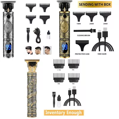 Professional Hair Clippers Trimmer Kit For Men Cordless Barber Fade Clipper AU • $15.99