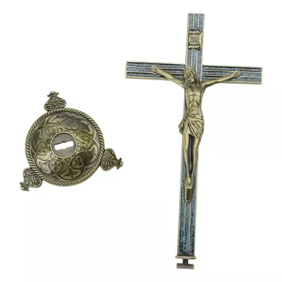 Crucifix Figurine Vintage Desktop Decoration Home Bedroom Living Room Gift • $28.79