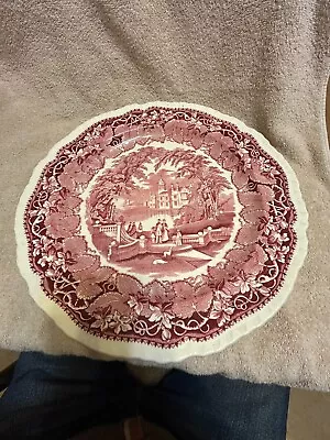 Mason's Vista England Red 14 1/4  Round Platter With Gadroon Edge. • $10