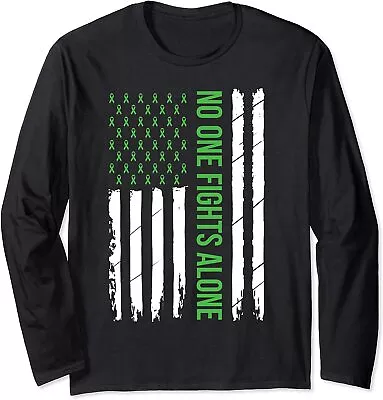 Mental Health Awareness Green Ribbon Mental Health Long Sleeve T-Shirt • $22.99