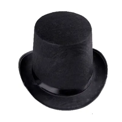 Fedora Hat Cosplay Magician Top Hat Performed Hat Bowler Top Hat Retro Top Cap • £4.44