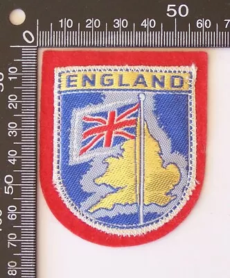 Vintage England Flag Map Uk Travel Souvenir Felt Patch Cloth Sew-on Badge • $11.05