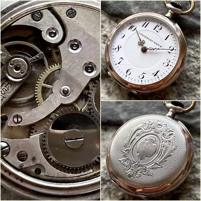 ✩ Antique CORGEMONT [ Silver 0.800 ]  Pocket Watch • $116