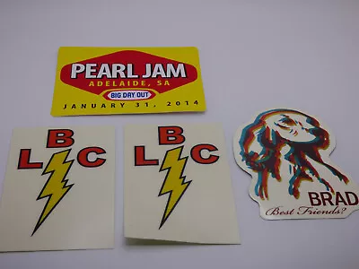 Pearl Jam - Assorted Sticker Lot [4 Stickers] - Love Boat Captain / Brad • $93.92