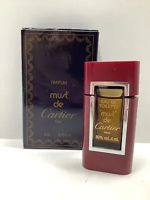 Vintage Must De Cartier Women 4ml/.13oz Pure Perfume/Parfum Mini Eau De Toilette • $48.99