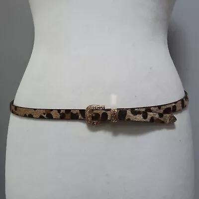 £9.99 • Buy Ladies Tan/Brown Jeans Cheetah Print Hipster/waist Belt Size M 32.5-36.5 