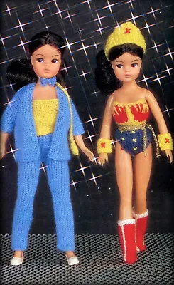 £1.99 • Buy Knitting Pattern Teenage Dolls Sindy Barbie Clothes Wonder Woman Disco Set 11 