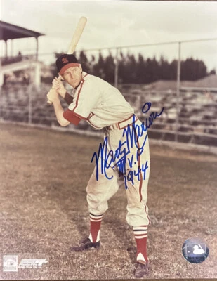 $79.99 • Buy Marty Marion Autographed And Inscribed “M.V.P 1944” 8x10 St. Louis Cardinals