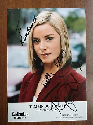 TAMZIN OUTHWAITE *Melanie Owen* EASTENDERS HAND SIGNED AUTOGRAPH CAST PHOTO CARD • £12.99