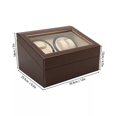 4+6 Automatic Leather Wood Watch Winder Display Luxury Storage Case Self-winding • $52.59