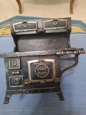 $17.50 • Buy Vintage Salesman Sample Stove Cast Iron - Blue Bird - Rare Brand - Great Cond.