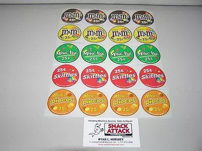 (20) Vendstar 3000 Bulk Candy Vending Machine Candy Label Stickers - New Oem • $19.99