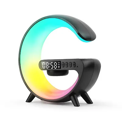 Bedside Lamp Alarm Clock Cell Phone Charger 3 In 1 Multifunction Multi Light Col • $22.99