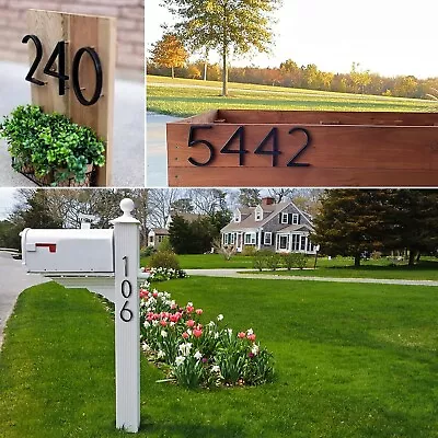 5 Inch Floating  House Number Mailbox Door  Numbers Sign Metal Modern Black • $5.99