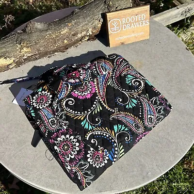 NWT Vera Bradley Hanging Organizer Paisley Colorful Black Pink Foldable Bag NEW • $24.99