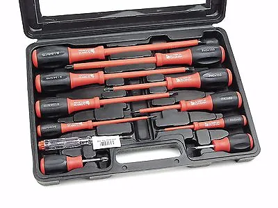 Mannemann VDE Screwdriver Set 11pc / Electrician Tools / Chrome Vanadium GS TUV  • £21.99