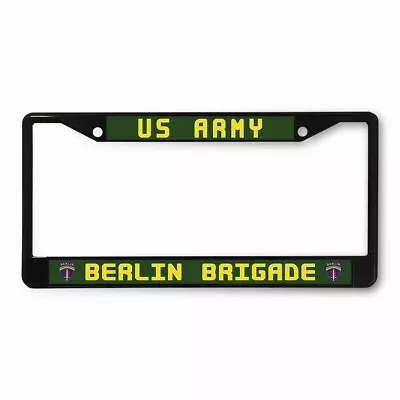 Metal License Plate Frame Vinyl Insert Us Army Berlin Brigade Military Logo • $17.99