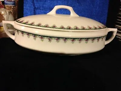 Haas & Czjzek 1792 H&C Schlaggenwald Oval Covered Veggie Bowl Pre-Owned  • $10