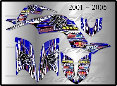 YAMAHA RAPTOR 660R Full Graphics Kit 2001 2005 ...THICK AND HIGH GLOSS • $90