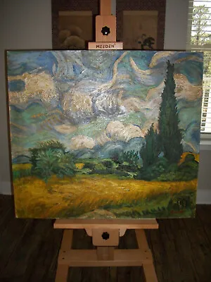 Vincent Van Gogh’s Oil Painting On Canvas “Wheat Field With Cypresses” June 1889 • $10000