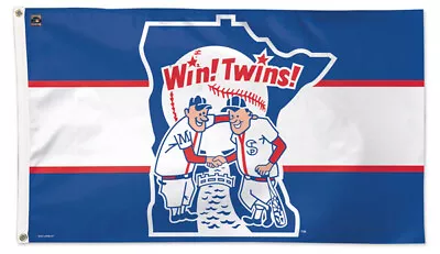 Minnesota Twins WIN! TWINS! 1976-86-Style Huge 3'x5' Banner FLAG By Wincraft • $40.49