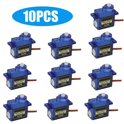$15.53 • Buy 10PCS 9G SG90 Miniature Servo Motor For RC Robot Helicopter Aircraf Car Boat +
