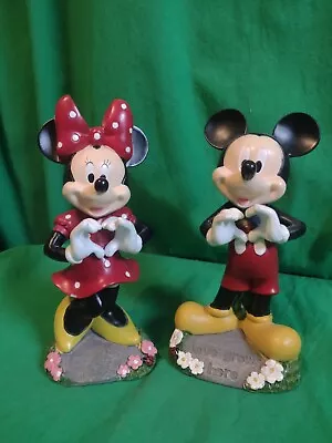 Mickey And Minnie Mouse Disney Garden Statues Give Love Sign 8  • $39.99