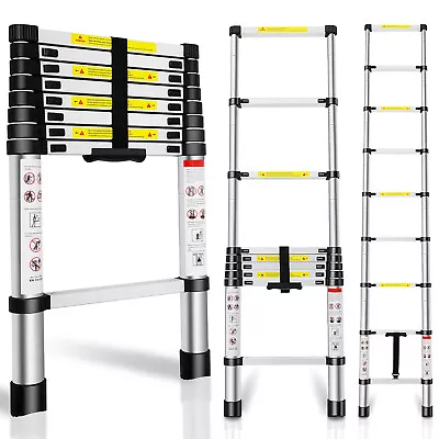 Telescoping Ladder 8.5FT Multi-Purpose Folding Aluminum Alloy Extension Ladder • $59.99