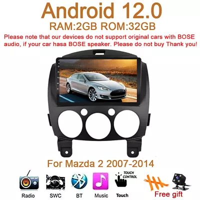 For Mazda 2 2007-2014 Car Stereo 32GB Android 12 Radio BT GPS Video Navi Player • $109.49