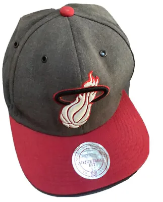 Authentic NBA Miami Heat FIREBALL HOOP Retro Snapback Baseball Cap Hat Vintage • £11.99