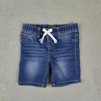 Vigoss Mid-Shorts Youth Girls Small 7 8 The Malibu Blue Denim Elastic Waist EUC • £5.20