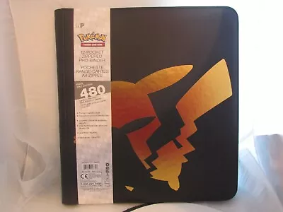 Deck Builder's Elite Pikachu Pro-Binder Zippered 12-POCKET Ultra Pro Pokemon Mtg • $68.72