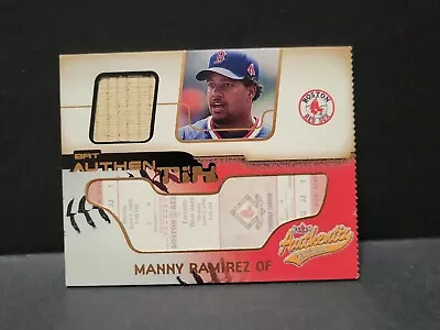 Manny Ramirez 2002 Fleer Authentix Ripped Bat Card Mint • $3.99