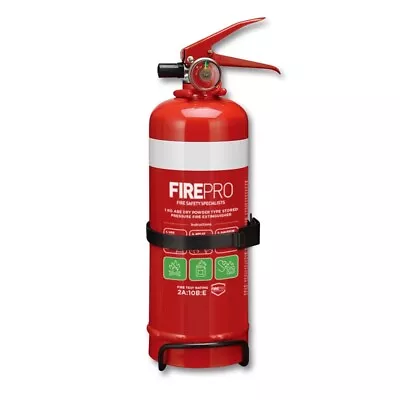 ✅ FirePro 1kg Dry Powder Fire Extinguisher W/ Bracket Car Boat Caravan 2A:10B:E • $29.99