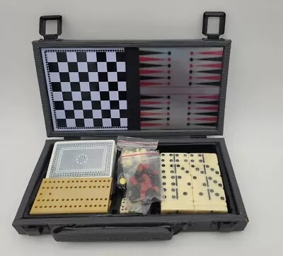 Mini Folding Magnetic Board Games Chess Checkers Backgammon Dominoes Cribbage • $20