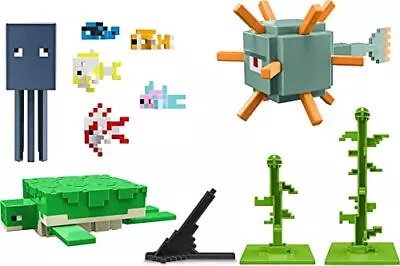 Minecraft Aquatic Defenders Figure Pack With 8 Action Figures Authentic Vide... • $49.16