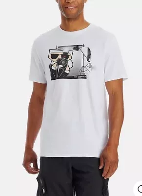 KARL LAGERFELD PARIS Men's Tshirt Tee White Size L Large • $29.98