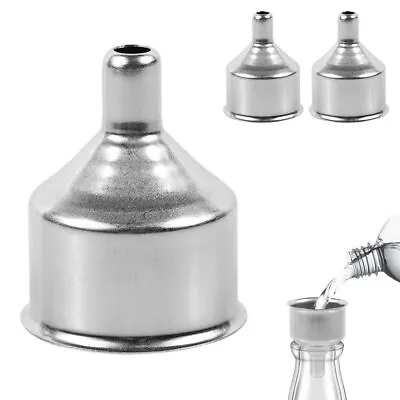 3Pc Stainless Steel Mini Funnel Oil Cooking Spices Liquid Filling Bottles Flask • $10.72