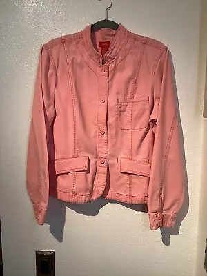 MOSSIMO Women's Pink Denim Jacket Size XXL Long Sleeve Pockets 100% Cotton • $16.99