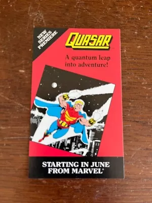 Quasar Contest Promo Card 1989 Marvel Comics Htf • $3.99