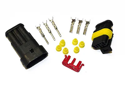 Superseal Amp Tyco Waterproof Electrical Connector Kit 1 2 3 4 5 6 Way Pin Plug • £1.80