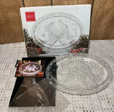 Mikasa Crystal Plaque Holiday Classics Nativity Scene Christmas Embossed New • $10