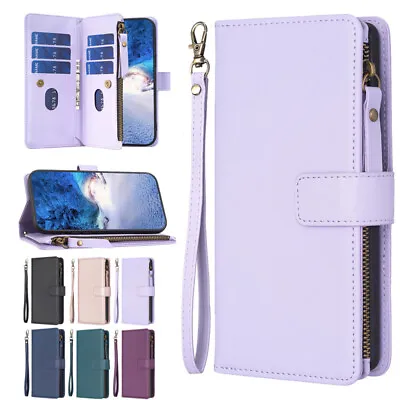 For Vivo Y33S Y21 Y11 Y12 Y15 Y20 Flip Stand Zip Leather Card Slots Phone Case • $18.88