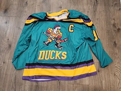 Disney Charlie Conway #96 Mighty Ducks Hockey D-5 Movie Jersey Costume XXL • $29.99