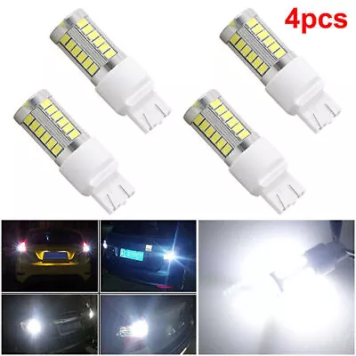 4Pcs T20 White 7443 7440 5630 33-SMD LED Dome Map Car Backup Reverse Light Bulb • $15.19