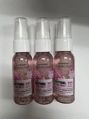Lot Of 3 Garnier SkinActive Facial Mist Spray With Rose Water 1 Oz/EA         C1 • $6.90