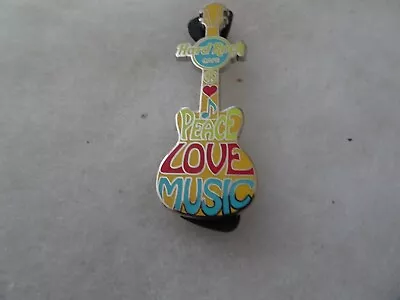 Hard Rock Cafe Pin Groovy Mystery Guitar Series 2013 #2 Peace Love Music • $17