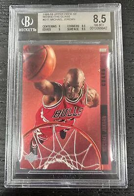 1993-94 Upper Deck SE Behind The Glass Insert #G11 MICHEL JORDAN BGS 8.5 NM-MT+ • $139.99