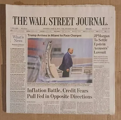 $11 • Buy The Wall Street Journal Newspaper June 13 2023 Donald Trump Guide To Wealth